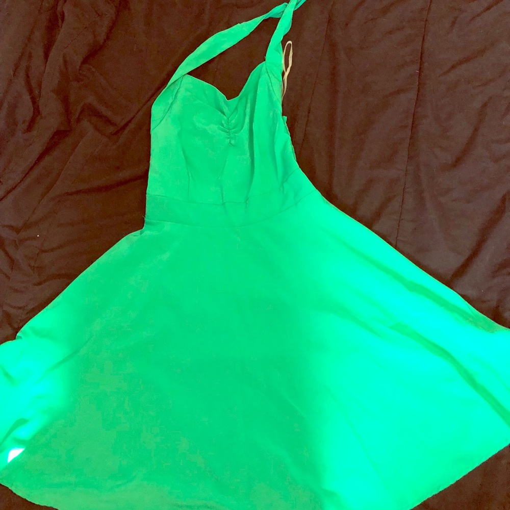 Coco love emerald green halter dress